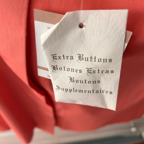 NWT Button-Front Coral Skirt by Anne Klein Design, Mid Knee Length - Picture 5 of 13